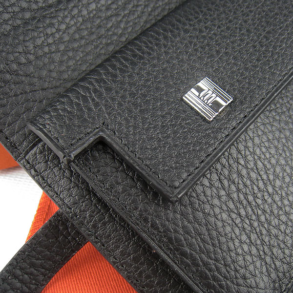 High Quality Hermes Kelly Long Clutch Bag Black H009 Replica